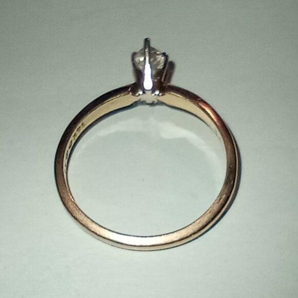 CHRISTMAS SPECIAL!  14Kt YG 1/4-Carat Marquise Solitaire Diamond Engagement Ring - Picture 5 of 5